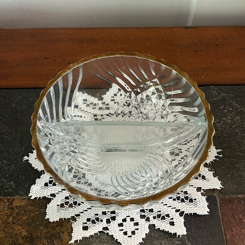 Vintage Colony Royal Ornate bowl with 2 parts 6.25 inches